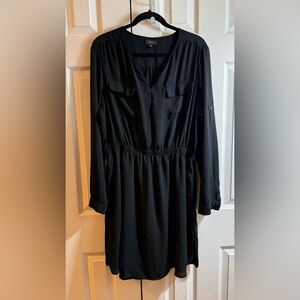 HUGO Black Long Sleeve Dress
